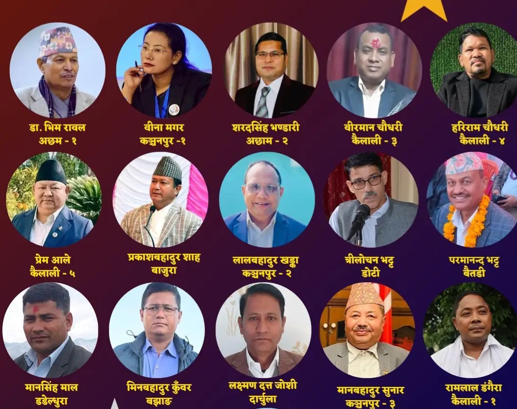 नेकपा सुदूरपश्चिमका १६ वटा निर्वाचन क्षेत्रका उम्मेदवार को को हुन?