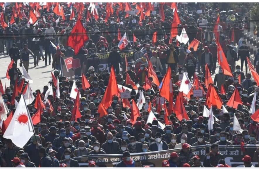 नेपाल कम्युनिस्ट पार्टी (नेकपा) प्रचण्ड-नेपाल पक्षको भोलि काठमाडौंमा बृहत प्रदर्शन हुने