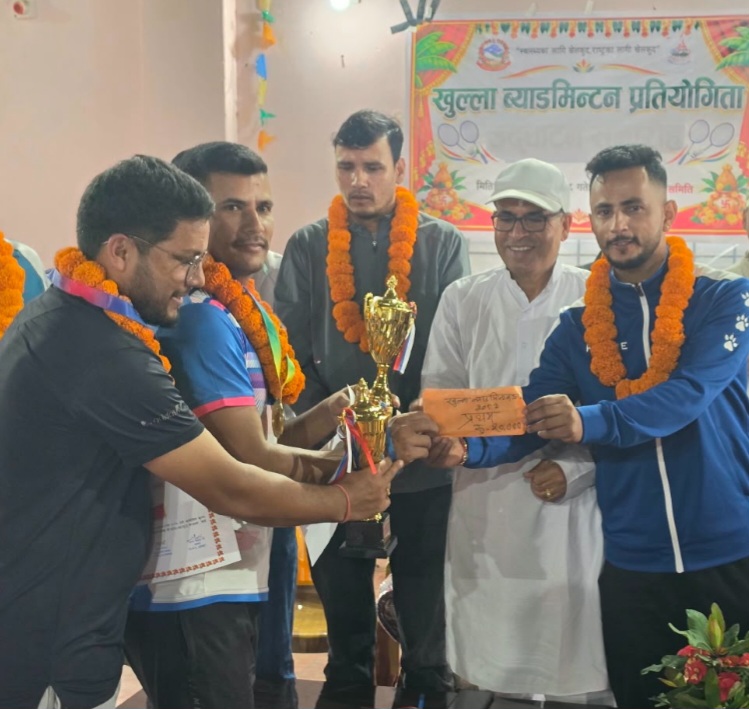 केसी–मल्लको जोडीले उचाल्यो डडेल्धुराको ब्याडमिन्टन उपाधि