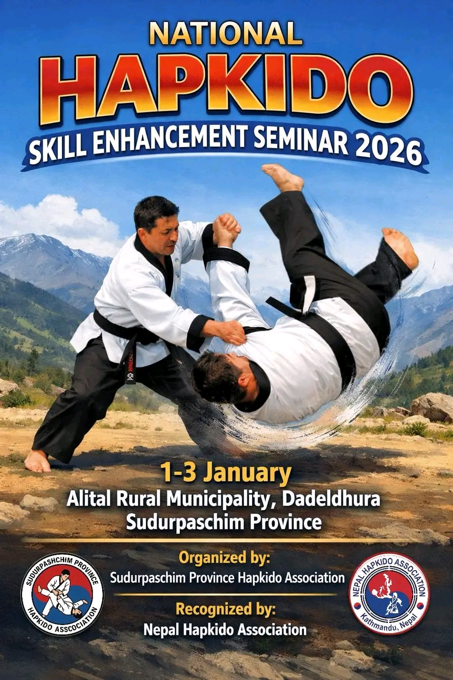 हाप्किडोको राष्ट्रिय जमघट आलितालमा, पौष १७–१९ सम्म