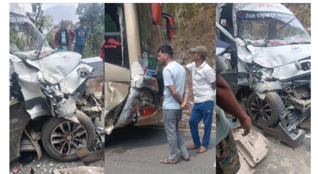 कैलालीको चुरेमा विद्युतीय हाइस र बस एकआपसमा ठोकिए, तीन जना घाइते